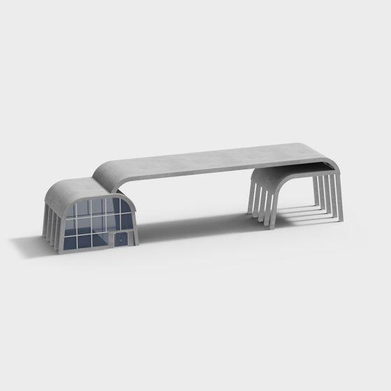 Urban Bridge 3D model for Creative Projects