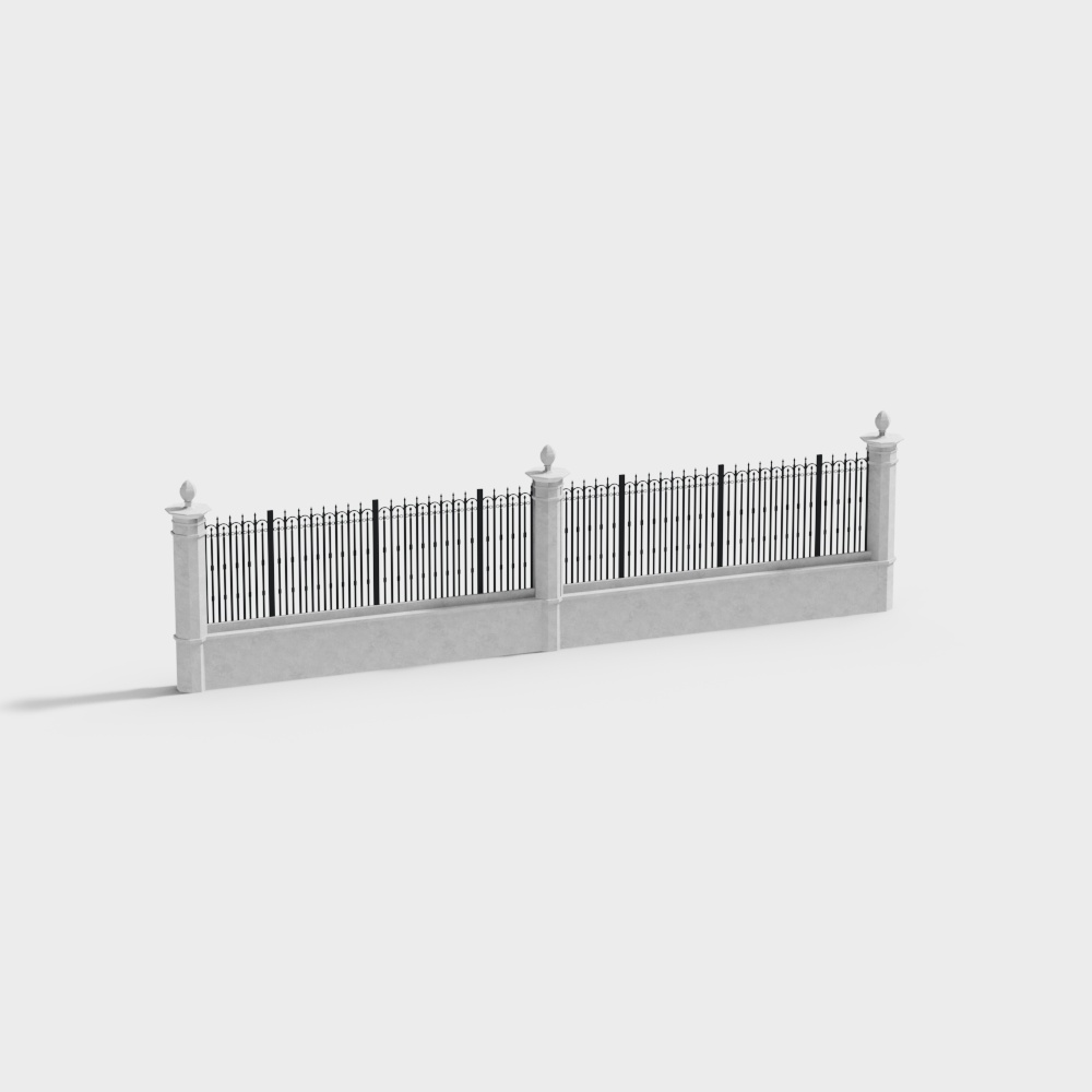 Courtyard gothic style fence