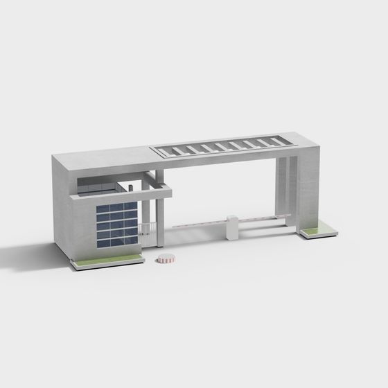 Urban Entrance 3D model for Creative Projects