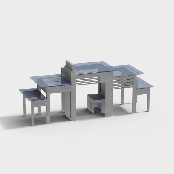 Futuristic Low-Poly Architectural 3D model for Creative Projects