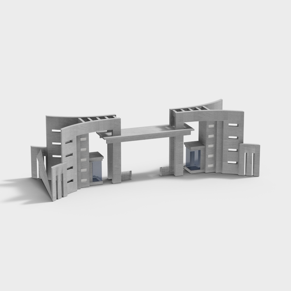 Low-Poly Urban Building 3D model