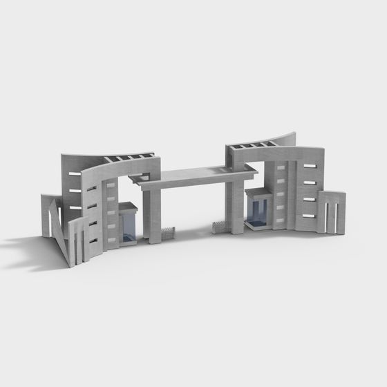 Low-Poly Contemporary Building 3D model