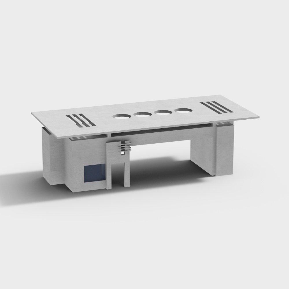 Modern Minimalist Office Desk 3D model