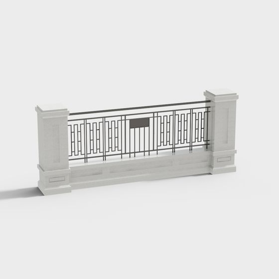 Urban Railing 3D Model for Modern Spaces
