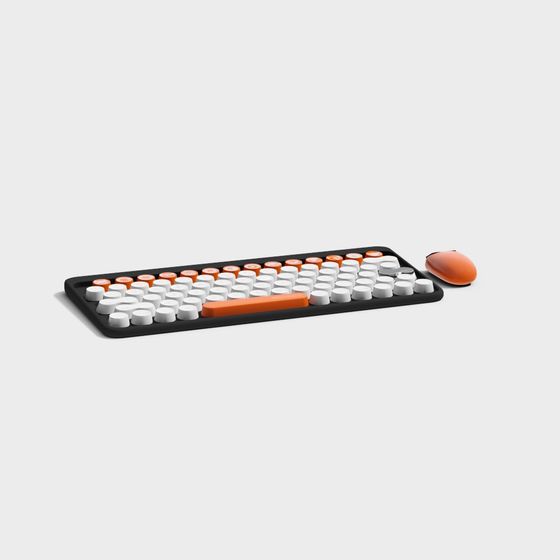 Trendy 3D Keyboard and Mouse Combo Model for Creative Spaces