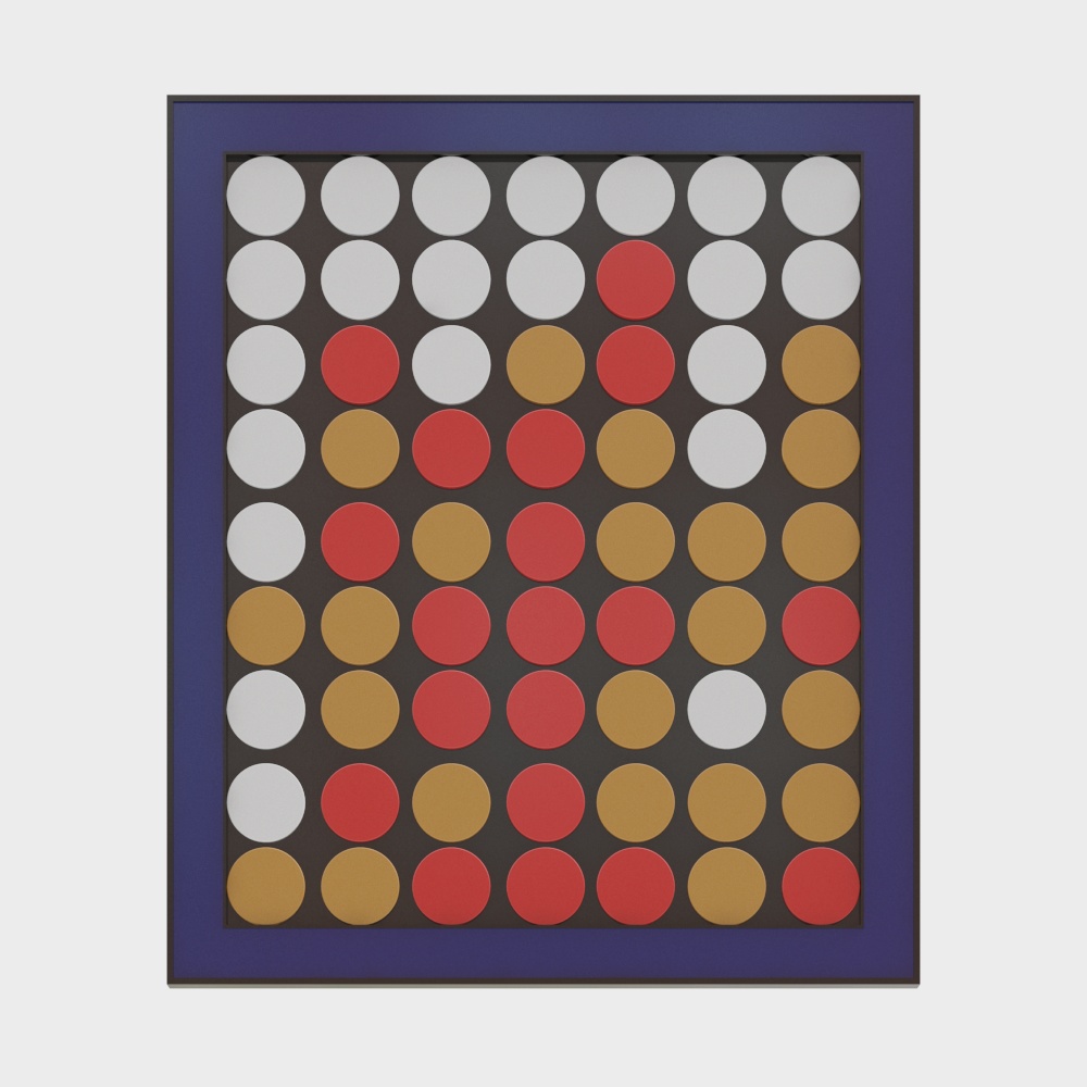 Colorful Dot Grid 3D Model – Low-Poly Textured Design