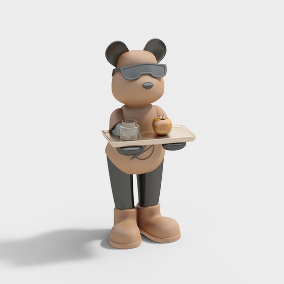 Cool Mouse Waiter 3D model