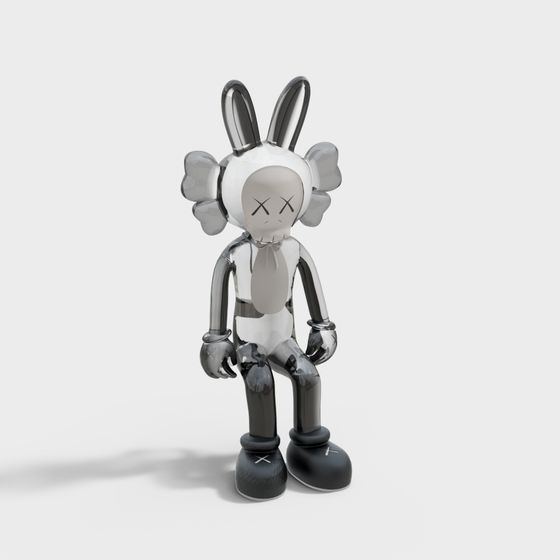 Chill Bunny Low Poly Character 3D model