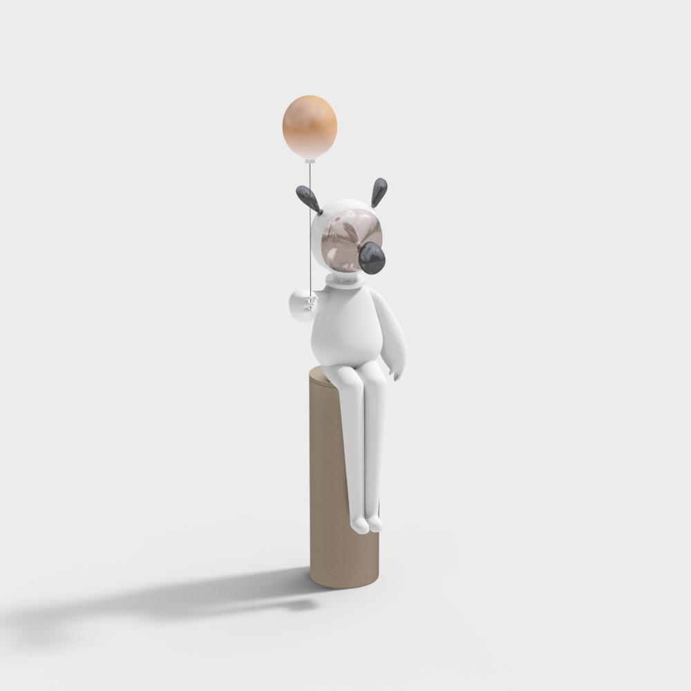 Adorable Low-Poly Teddy Bear 3D model
