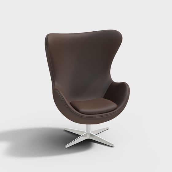 Stylish Egg Chair 3D model for Contemporary Spaces