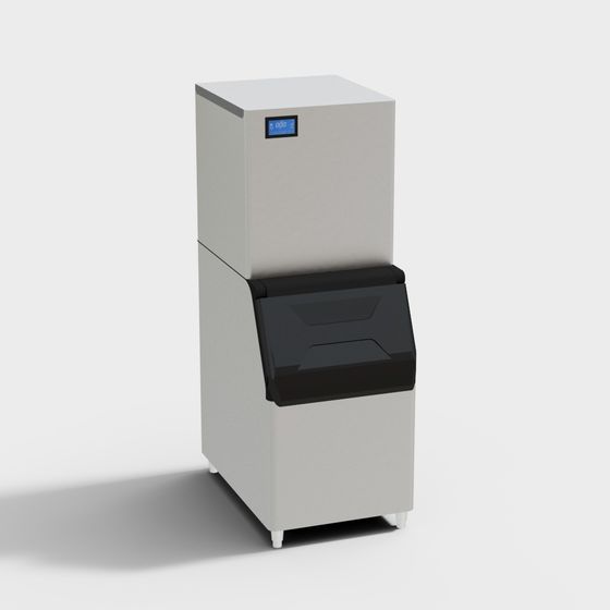 Low-Poly Industrial Ice Maker 3D Model