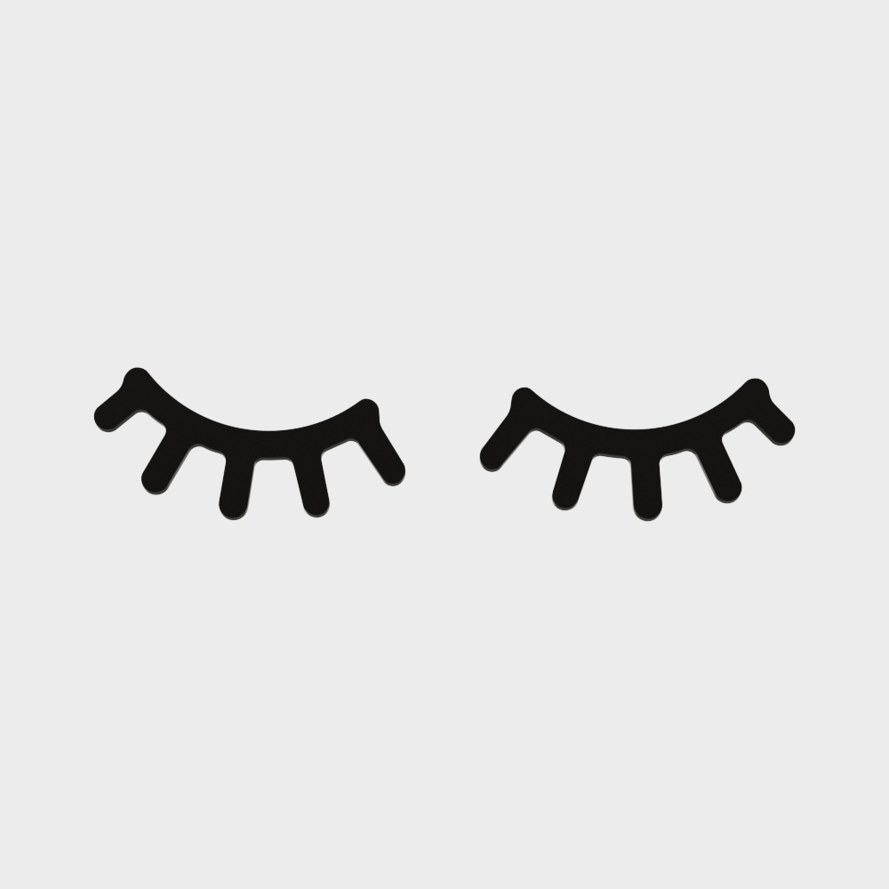 Elegant Low-Poly Eyelash 3D model