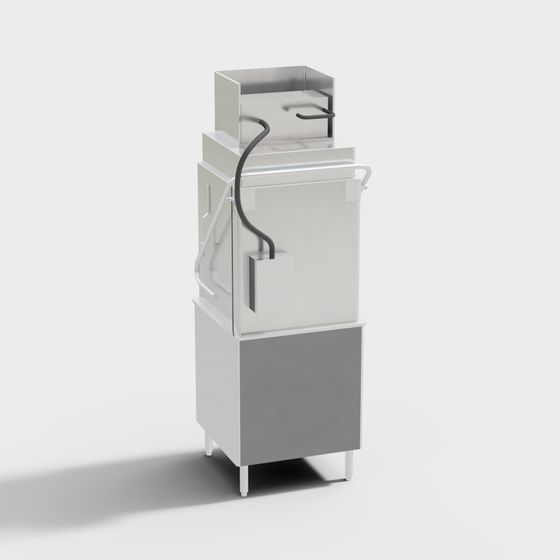 Sleek Stainless Steel Commercial Kitchen Equipment 3D model