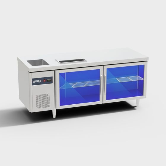 Modern Commercial Refrigerator 3D model