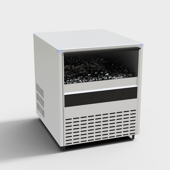 Industrial Low-Poly Ice Machine 3D model