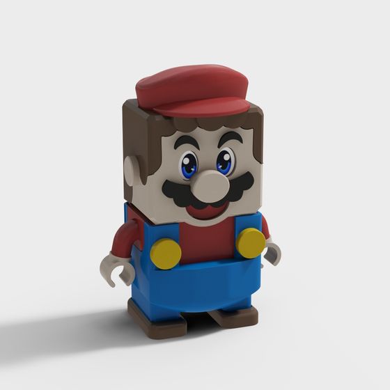 Classic Mario Low-Poly 3D model