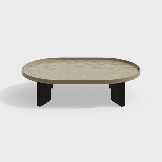 Stylish Low-Polygon Round Table 3D model