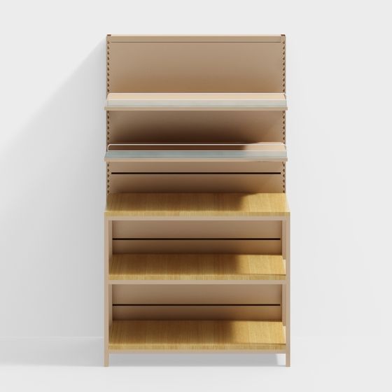 Modern Low-Poly Bookshelf 3D model