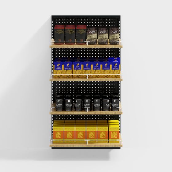 Stylish Coffee Display Rack 3D model