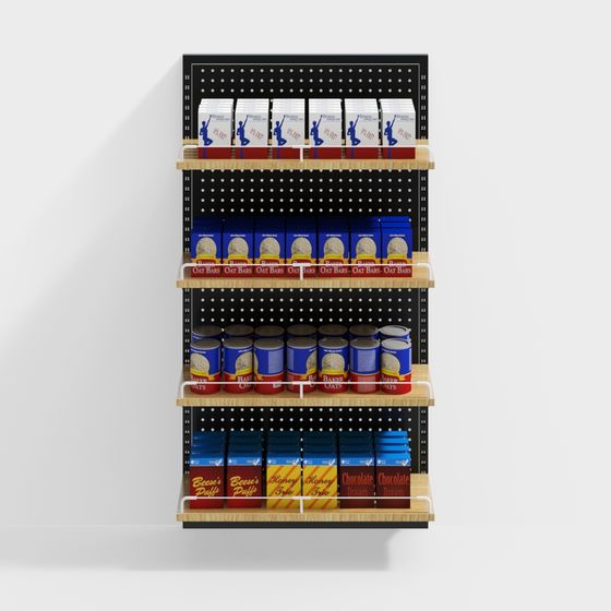 Stylish Low-Poly Shelf 3D model