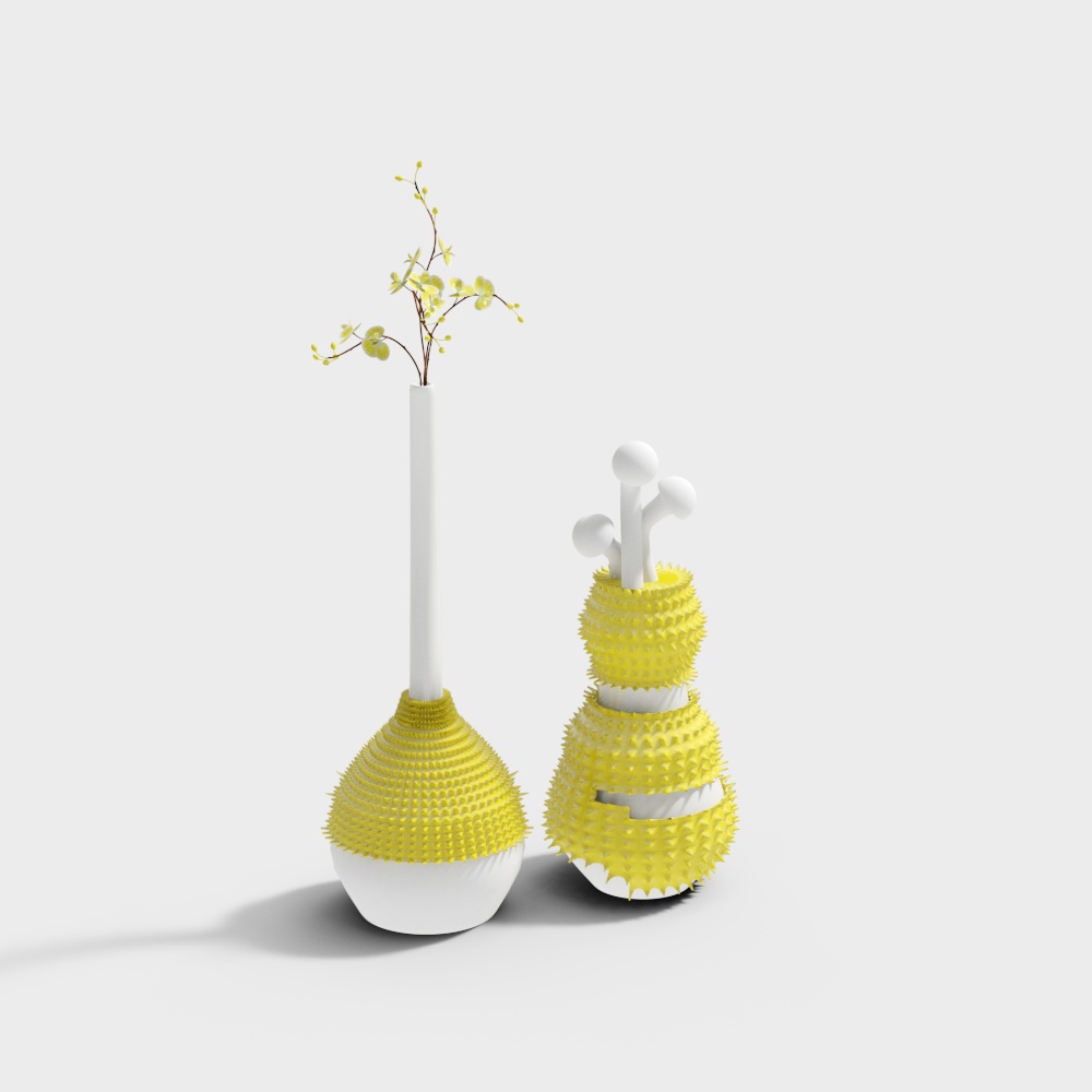 Elegant Artistic Vase 3D Model Collection – Modern Art Design