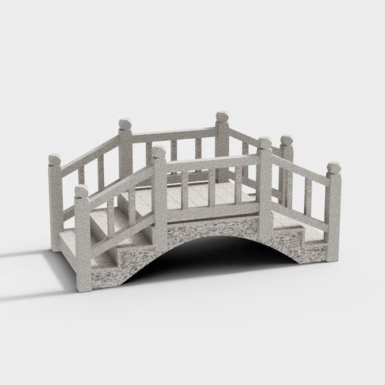 Dreamy Stone Bridge 3D model for Creative Projects