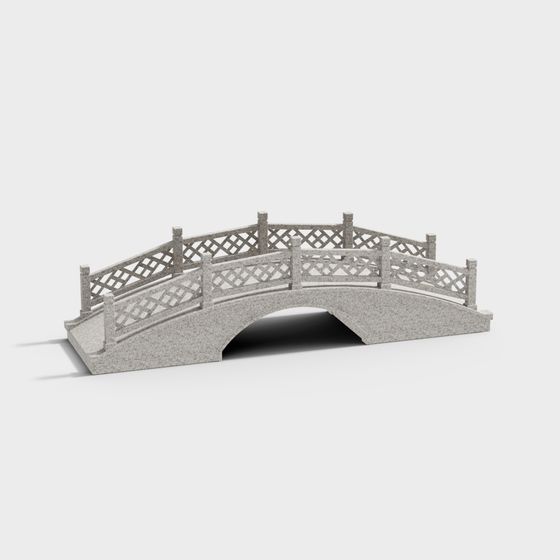 Classic Stone Bridge 3D model