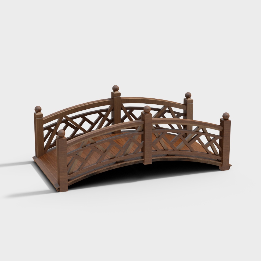 New Chinese style bridge in garden