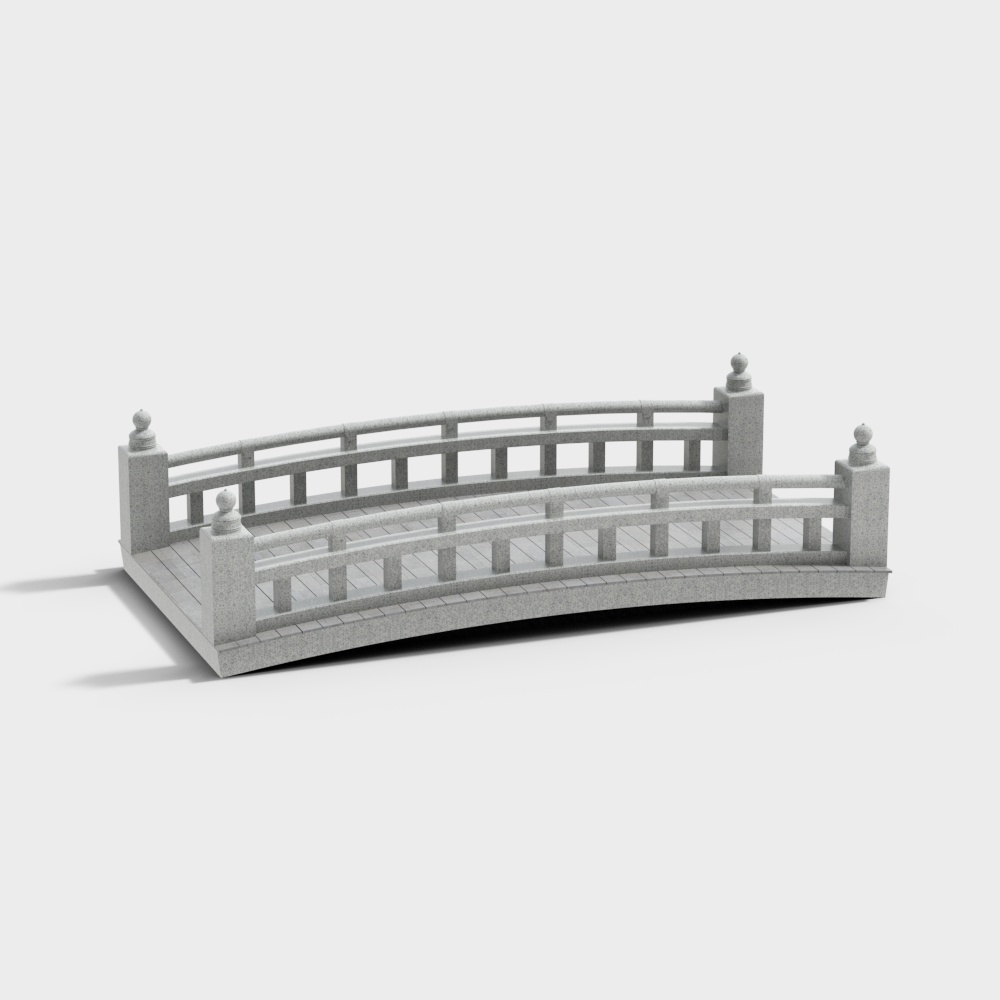 Elegant Stone Bridge 3D model for Creative Projects