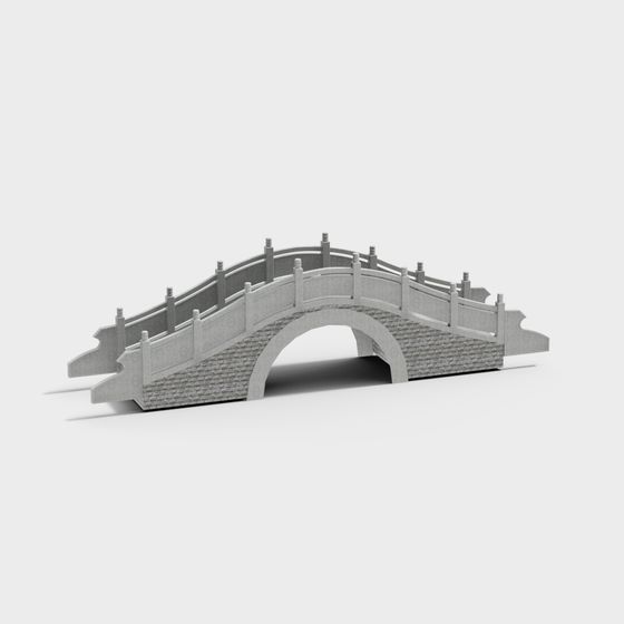 Classic Stone Bridge 3D model