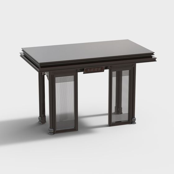 Elegant Chinese Classical Style 3D Table and Chair Set