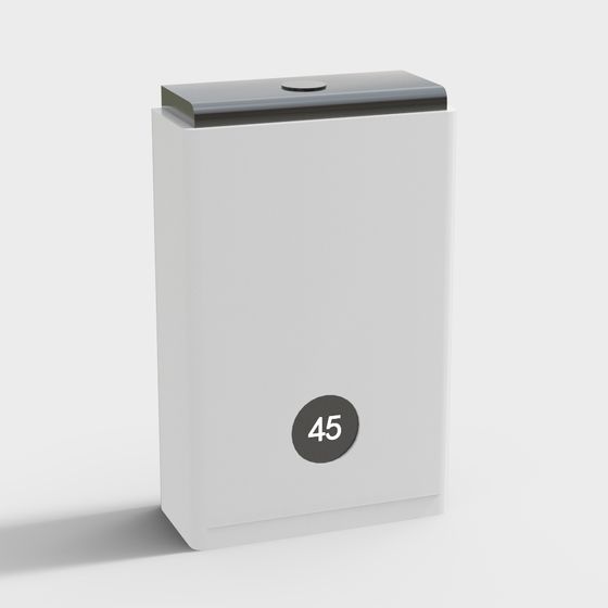 Minimalist Smart Trash Bin 3D Model