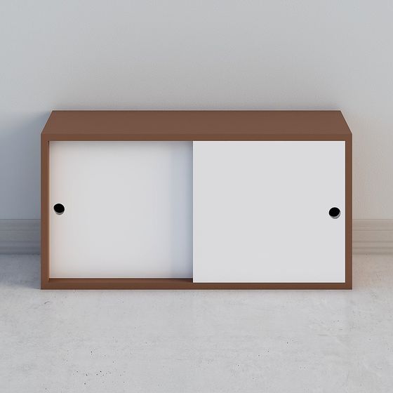 Настенный шкаф MOKUKAKU фанера+мокку+цвет+модульный+белый