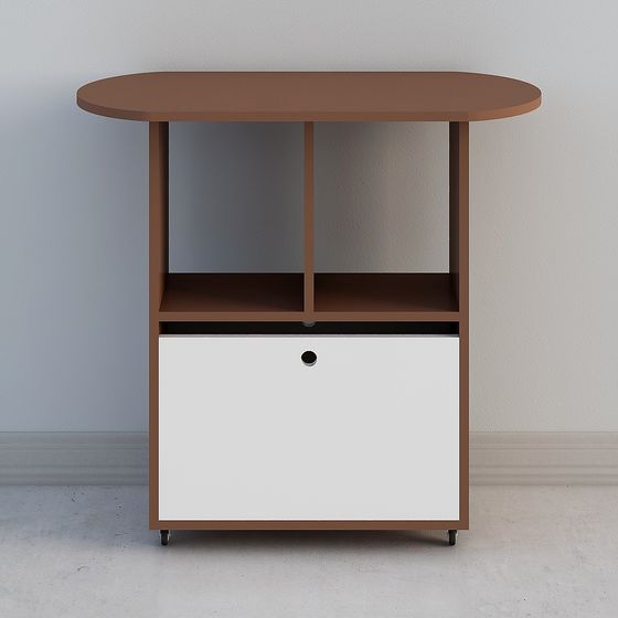 Modern Round Table Storage Cabinet 3D model