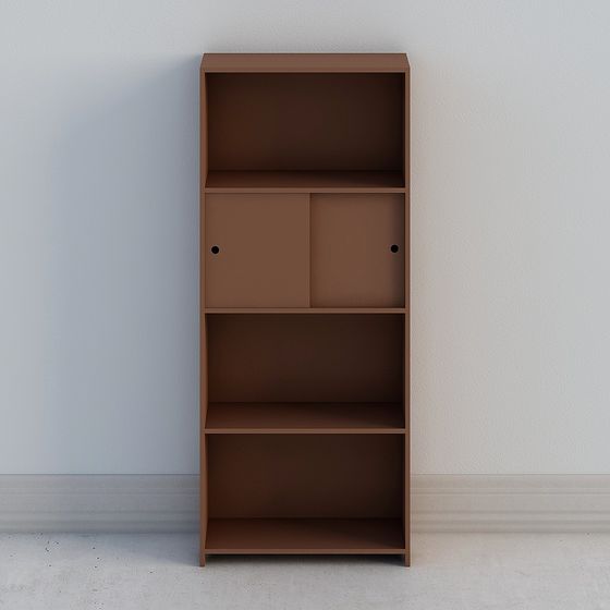 Minimalist Brown Bookshelf 3D model