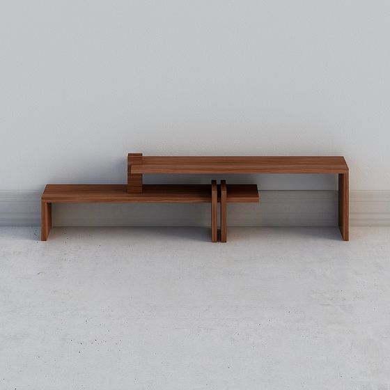Urban Bench 3D model for Modern Design