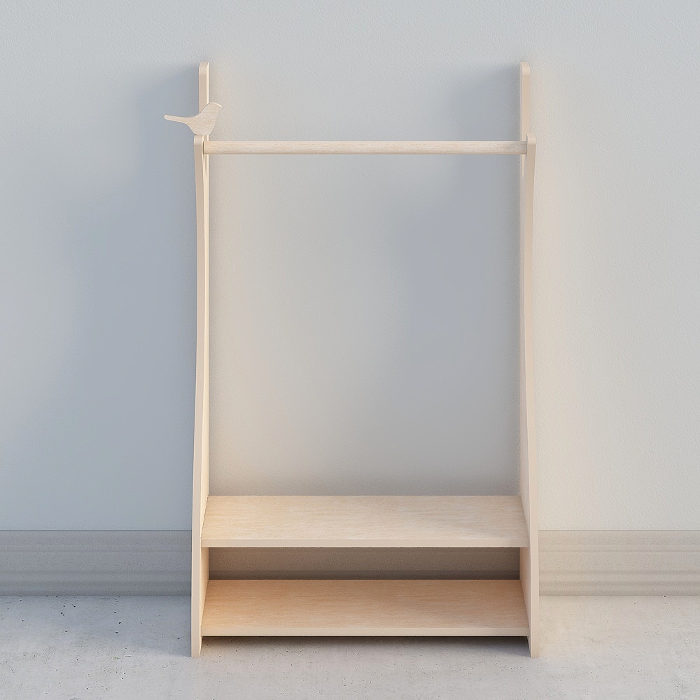 우드웨이브 선반 10 + 자작나무 + 유아 행거