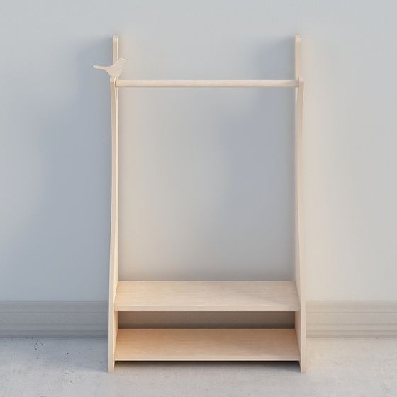 우드웨이브 선반 10 + 자작나무 + 유아 행거