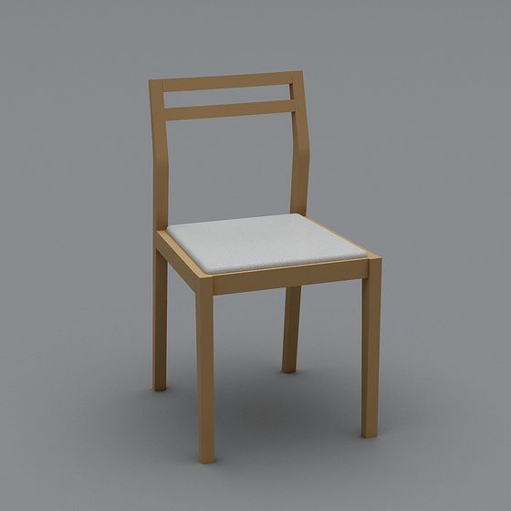 Elegant Wooden Chair 3D model for Modern Spaces