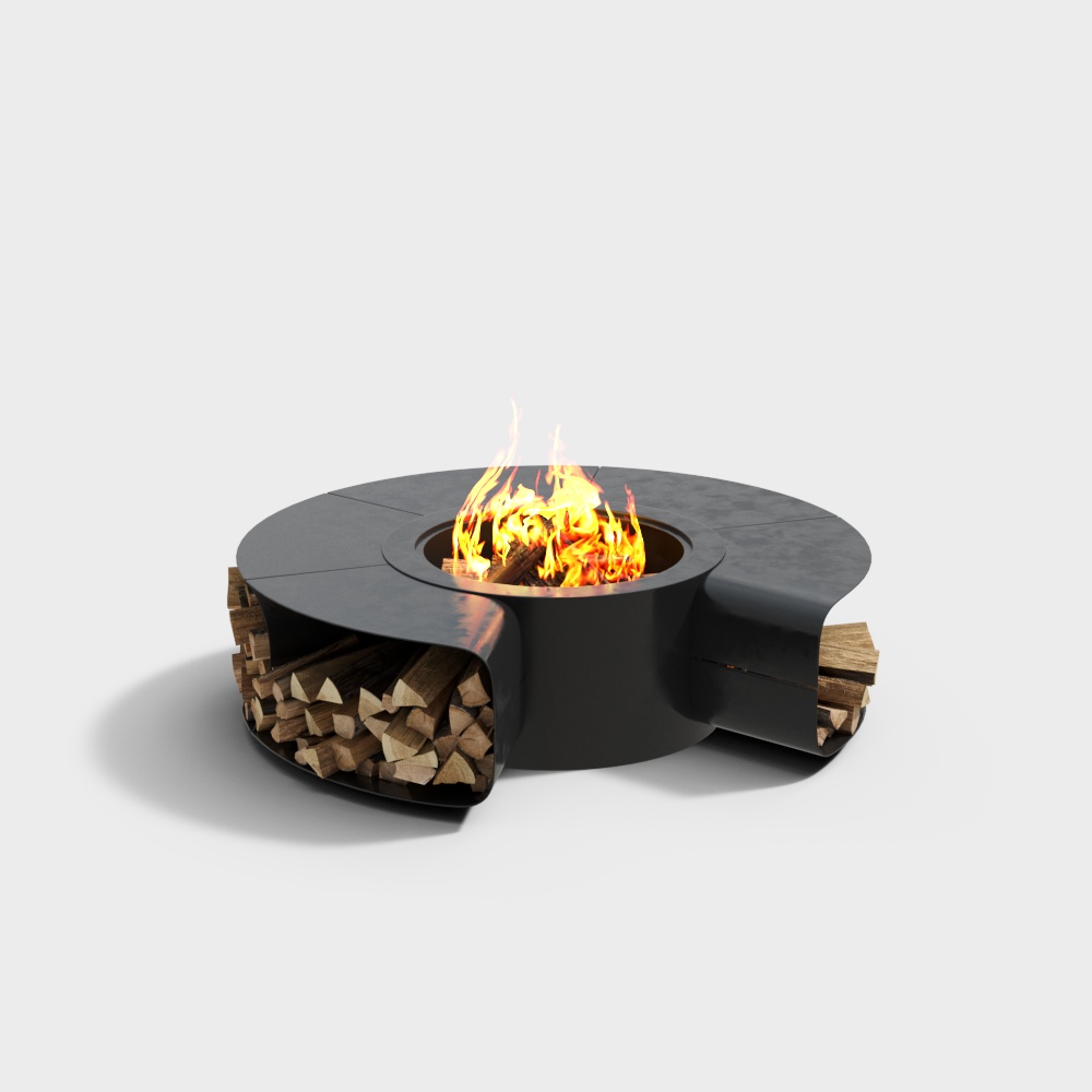 Modern outdoor campfire table