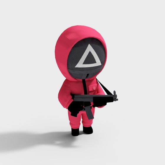 Futuristic Low-Poly Agent 3D Model