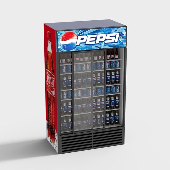 Vibrant Pepsi Refrigerator 3D model for Creative Projects