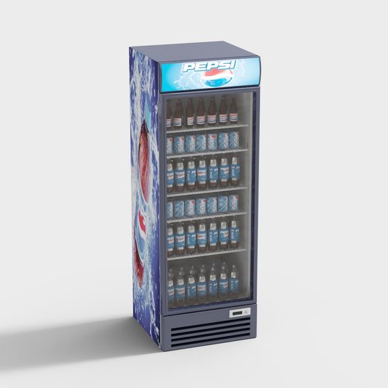 Pepsi Refrigerator 3D Model for Realistic Environments