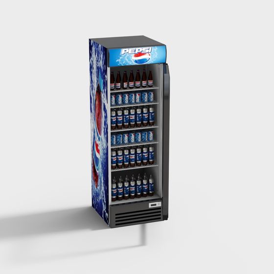 Pepsi Refrigerator 3D model for Creative Projects