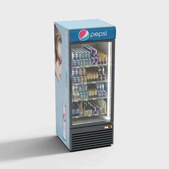 Pepsi Refrigerator 3D Model for Retail Designs