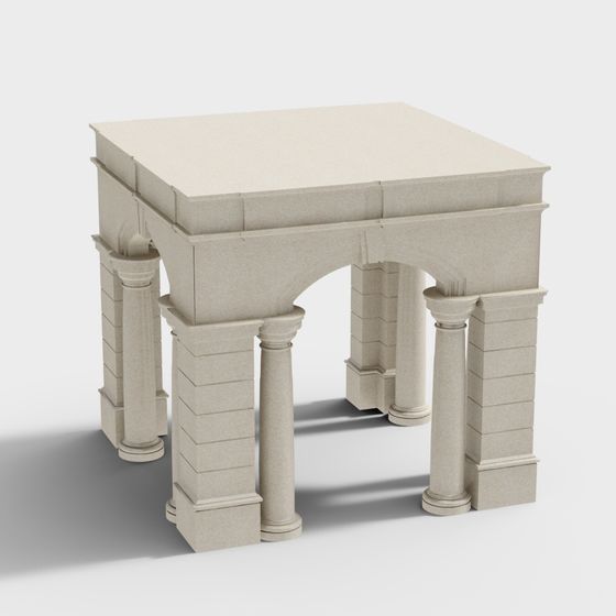 Elegant Roman Arch 3D model