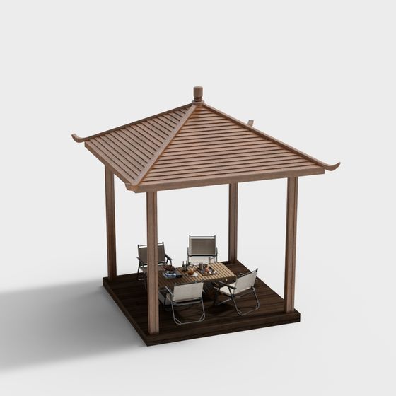 Elegant Pavilion 3D model for Tranquil Spaces