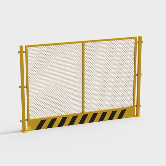 Industrial Aesthetic Safety Fence 3D model