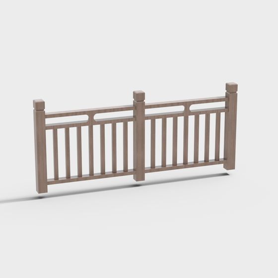Charming Rustic Fence 3D model for Country Homes