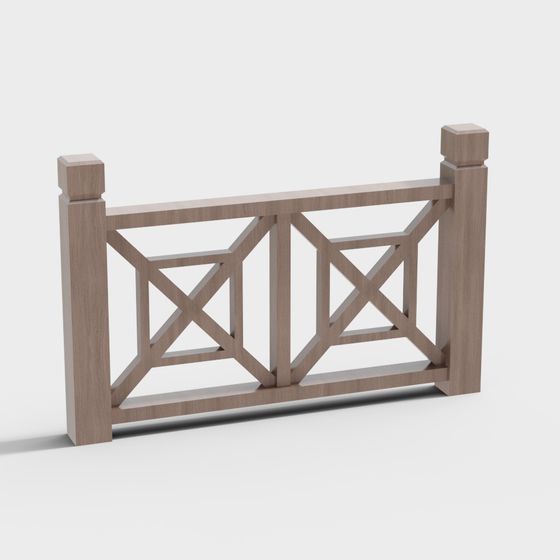 Rustic Wooden Fence 3D model for Creative Projects